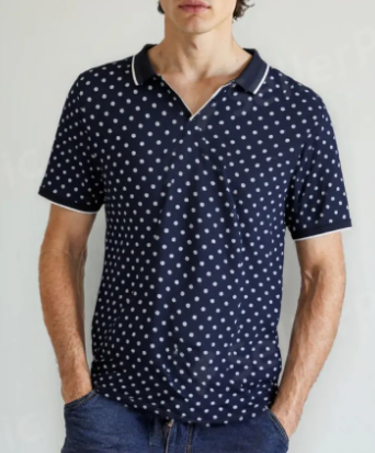 POLKA DRIP POLO (Blue)