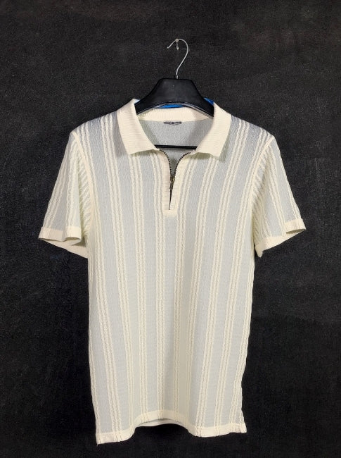 ZIPPER POLO (White)
