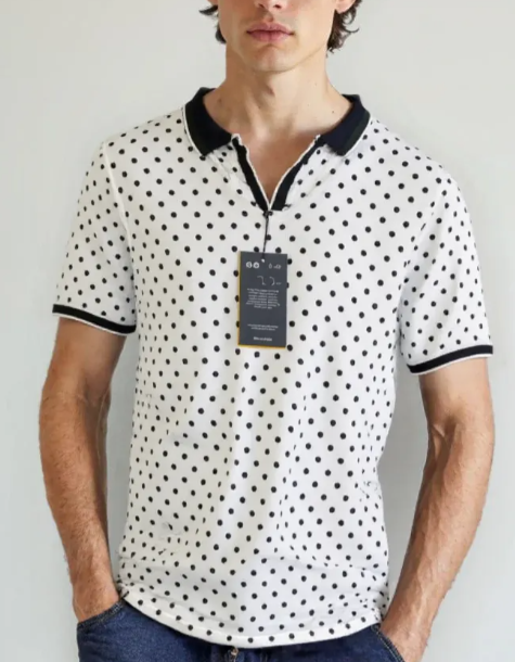 POLKA DRIP POLO (White)